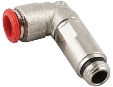 Racor Roscado en L Orientable Prolongado Macho Cónico "Universal Short"