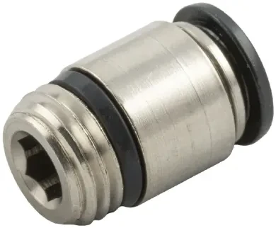 Racor Roscado Recto Macho Cónico Hexágono Interior