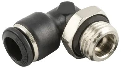 Racor Roscado en L Orientable Macho Cilíndrico con O-Ring