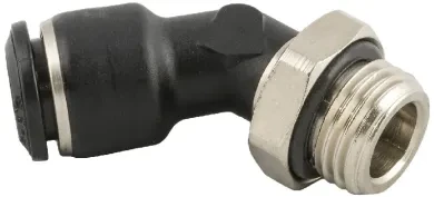 Racor Roscado en 45° Orientable Macho Cilindrico con O-Ring