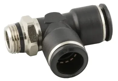 Racor Roscado en T Orientable Macho Lateral Cónico "Universal Short"