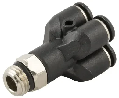 Racor Roscado Múltiple 1X4 Orientable Macho Cónico "Universal Short"