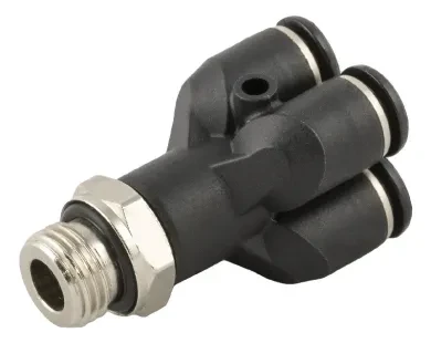Racor Roscado Múltiple 1X4 Orientable Macho Cilíndrico con O-Ring