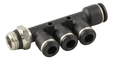 Racor Roscado Distribuidor Múltiple Orientable Macho Cónico “Universal Short”