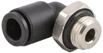 Racor Roscado en L Orientable Macho Cilíndrico con O-Ring