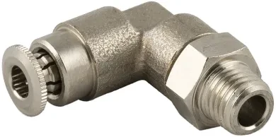 Racor Roscado en L Orientable Macho Cilíndrico con O-Ring