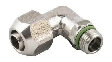 Racor Roscado en L Orientable Macho Cilindrico con O-Ring