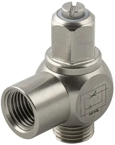 Regulador Unidireccional Orientable para Cilindro, Destornillador