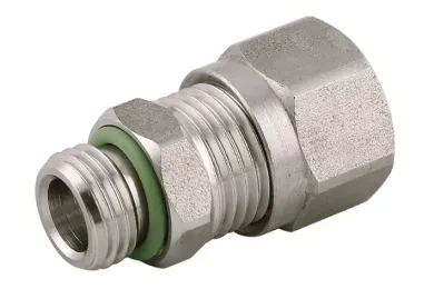 Racor Roscado Recto Cilindrico con O-Ring FKM