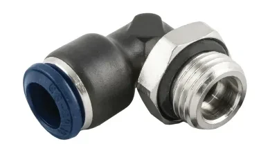 Racor Roscado en L Orientable Macho Cilíndrico con O-Ring