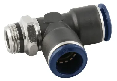 Racor Roscado en T Orientable Macho Lateral Cónico "Universal Short"