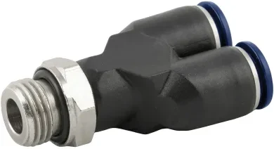 Racor Roscado en Y Orientable Macho Cilíndrico con O-Ring