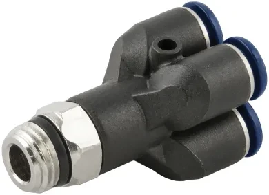 Racor Roscado Múltiple 1X4 Orientable Macho Cónico "Universal Short"