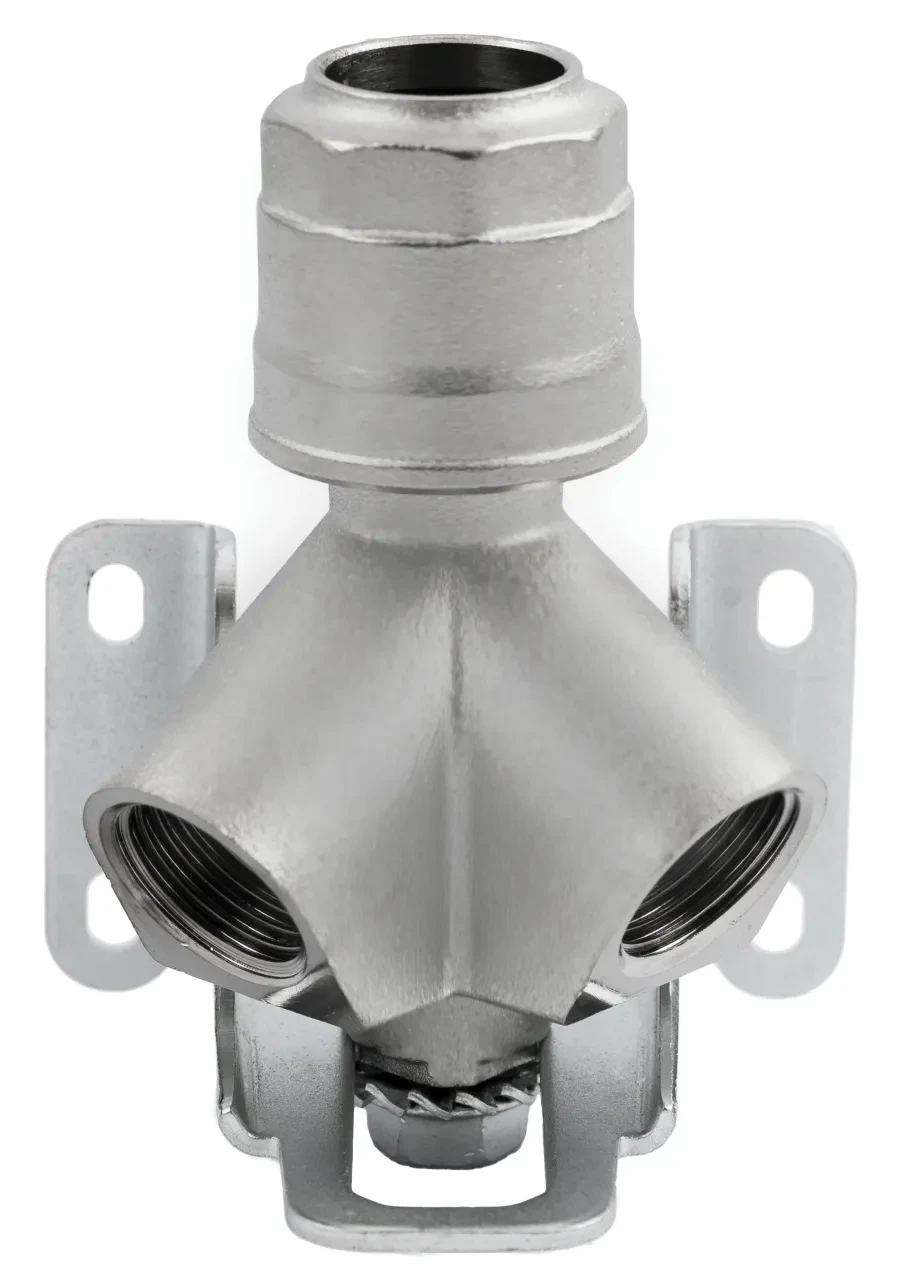 Repartidor 2 Vías Inclinado Conexión Tubo - Hembra - INOX 316L 90660X