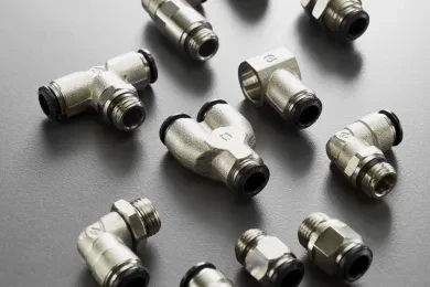 Racor Automático Metálico con anillo acetílico negro