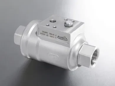Válvula Axial Cuerpo Inox 316L Actuada Neumáticamente Simple Efecto NC